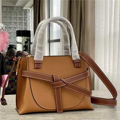 [로에베]Loewe 2021 Women's Mini Gate Top Handle Bag/Shoulder Bag,25cm - 로에베 2021 여성용 미니 게이트 탑 핸들백/숄더백,25cm,LOEB0489,카멜