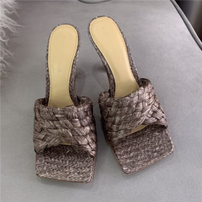 Bottega Veneta 2021 Women's Weaving High Heel Slipper - 보테가베네타 2021 여성용 위빙 하이힐 슬리퍼,Size(225-250),BVS0282,브라운