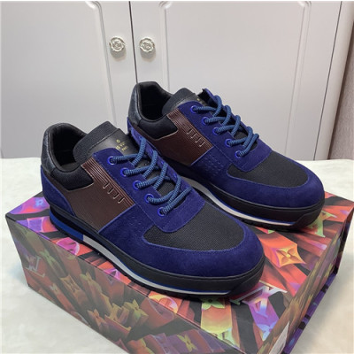 Louis Vuitton 2021 Men's Leather Sneakers - 루이비통 2021 남성용 레더 스니커즈,Size(240-270),LOUS1855,네이비