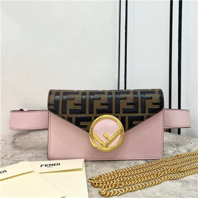 [펜디]Fendi 2021 Women's Leather Belt Bag,18cm - 펜디 2021 여성용 레더 벨트백,18cm,FENB0642,핑크