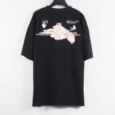 [오프화이트]Off-white 2021 Mm/Wm Printing Logo Crew - neck Cotton Short Sleeved Tshirts - 오프화이트 2021 남/녀 프린팅 로고 코튼 반팔티 Off0653x.Size(s - xl).블랙