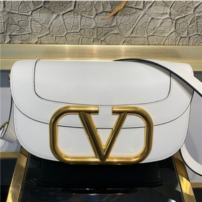 [발렌티노]Valentino 2021 Women's Garavani Supervee Shoulder Bag,26cm - 발렌티노 2021 여성용 가바니 슈퍼비 숄더백,26cm,VTB1052,화이트