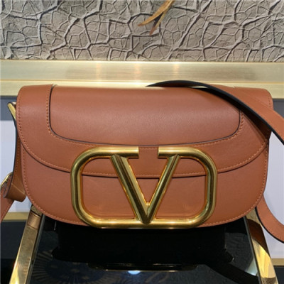 [발렌티노]Valentino 2021 Women's Garavani Supervee Shoulder Bag,26cm - 발렌티노 2021 여성용 가바니 슈퍼비 숄더백,26cm,VTB1053,브라운