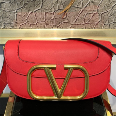 [발렌티노]Valentino 2021 Women's Garavani Supervee Shoulder Bag,26cm - 발렌티노 2021 여성용 가바니 슈퍼비 숄더백,26cm,VTB1056,레드