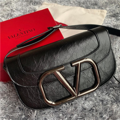 [발렌티노]Valentino 2021 Women's Garavani Supervee Shoulder Bag,26cm - 발렌티노 2021 여성용 가바니 슈퍼비 숄더백,26cm,VTB1057,블랙