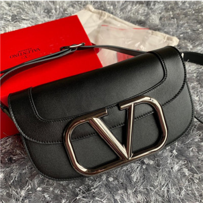 [발렌티노]Valentino 2021 Women's Garavani Supervee Shoulder Bag,26cm - 발렌티노 2021 여성용 가바니 슈퍼비 숄더백,26cm,VTB1058,블랙