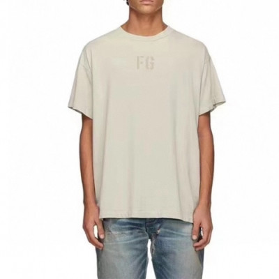 [피어오브갓]Fear of god 2021 Mm/Wm Minimal Cotton Short Sleeved Tshirts - 피어오브갓 2021 남/녀 미니멀 코튼 반팔티 Fea0253x.Size(s - xl).베이지