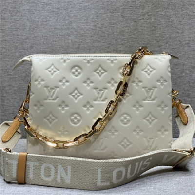 [루이비통]Louis Vuitton 2021 Women's Leather Cross Bag,26cm - 루이비통 2021 여성용 레더 크로스백,26cm,LOUB2292,화이트