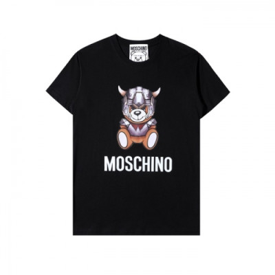 [모스키노]Moschino 2021 Mm/Wm Logo Cotton Short Sleeved Tshirts - 모스키노 2021 남/녀 로고 코튼 반팔티 Mos0146x.Size(s - l).블랙