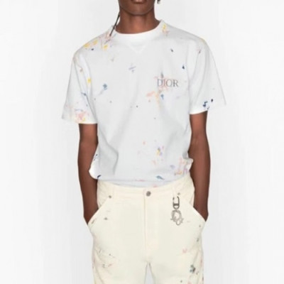 [매장판]Dior 2021 Mm/Wm Casual Crew-neck Short Sleeved Tshirts - 디올 2021 남/녀 캐쥬얼 크루넥 반팔티 Dio01184x.Size(xs - l).화이트