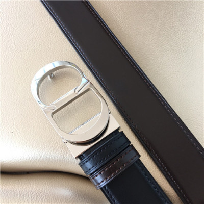 Dior 2021 Men's Leather Belt,3.5cm - 디올 2021 남성용 레더 벨트,3.5cm,DIOBT0047,블랙