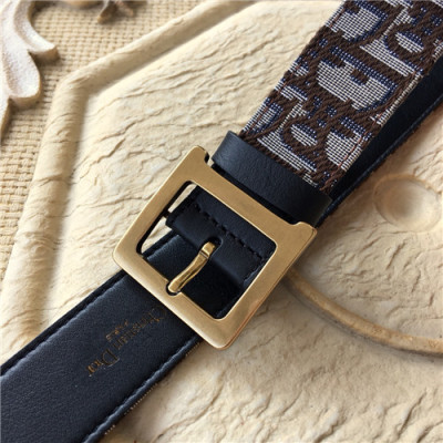 Dior 2021 Men's Leather Belt,3.5cm - 디올 2021 남성용 레더 벨트,3.5cm,DIOBT0048,브라운