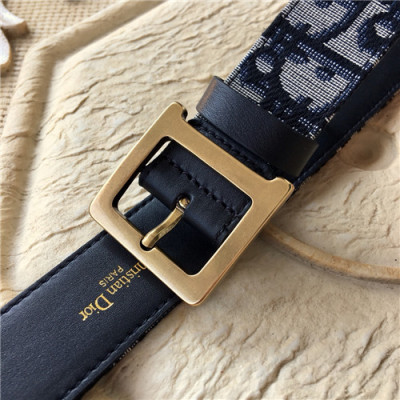 Dior 2021 Men's Leather Belt,3.5cm - 디올 2021 남성용 레더 벨트,3.5cm,DIOBT0049,네이비