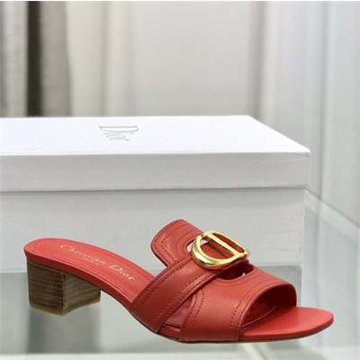 Dior 2021 30 Montaigne Mule Heel - 디올 2021 30 몽테뉴 뮬 힐,Size(225-250),DIOS0334,레드