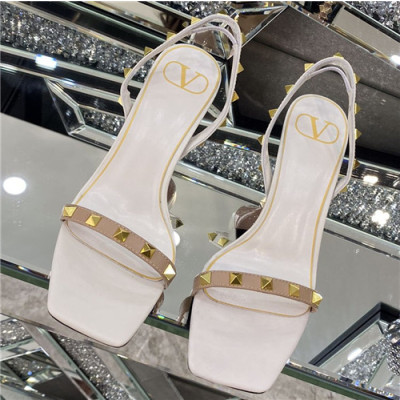 Valentino 2021 Women's Leather High Heel Sandal - 발렌티노 2021 여성용 레더 하이힐 샌들,Size(225-250),VTS0336,화이트