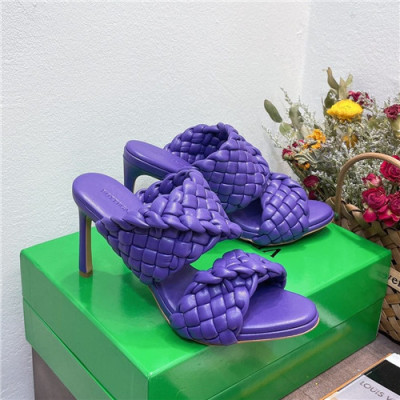 Bottega Veneta 2021 Women's Leather High Heel Slipper - 보테가베네타 2021 여성용 레더 하이힐 슬리퍼,Size(225-250),BVS0321,퍼플