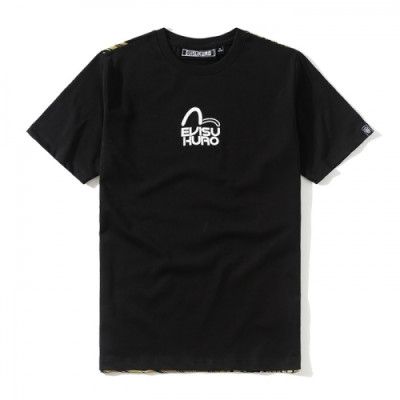 [에비수]Evisu 2021 Mens Evisukuro Cotton Short Sleeved Tshirts - 에비수 2021 남성 갈매기 코튼 반팔티 Evi0047x.Size(m -2xl).블랙