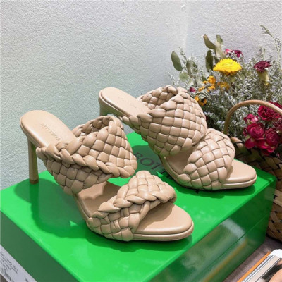 Bottega Veneta 2021 Women's Leather High Heel Slipper - 보테가베네타 2021 여성용 레더 하이힐 슬리퍼,Size(225-250),BVS0325,베이지