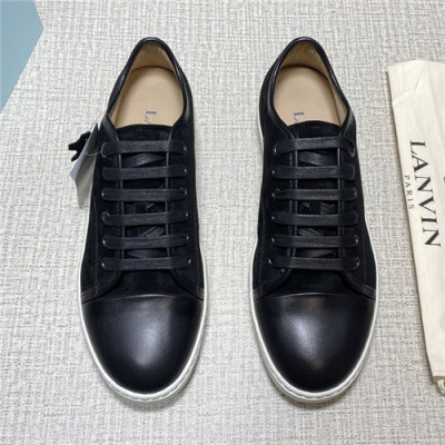 Lanvin 2021 Men's Leather Sneakers - 랑방 2021 남성용 레더 스니커즈,Size(240-270),LANV0037,블랙