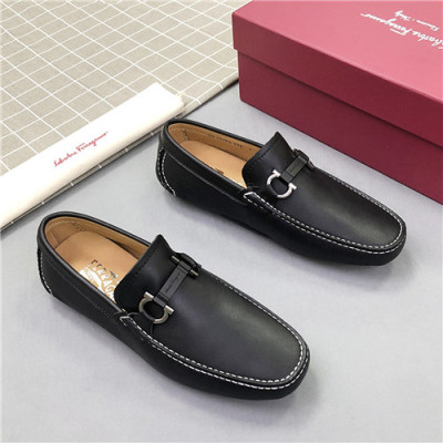 Salvatore Ferragamo 2021 Men's Leather Loafer - 페라가모 2021 남성용 레더 로퍼,Size(240-270),FGMS0540,블랙