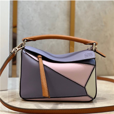 [로에베]Loewe 2021 Women's Puzzle Mini Tote Shoulder Bag,18cm - 로에베 2021 여성용 퍼즐 미니 토트 숄더백,18cm,LOEB0502,퍼플