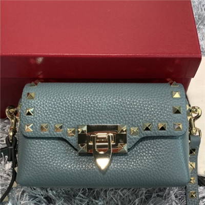 [발렌티노]Valentino 2021 Lockstead Shoulder Bag,16.5cm - 발렌티노 2021 락스터드 숄더백,16.5cm,VTB1076,블루