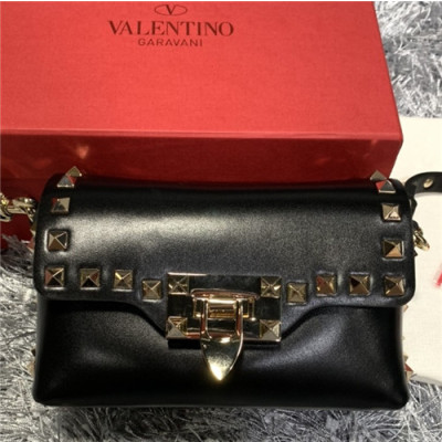 [발렌티노]Valentino 2021 Lockstead Shoulder Bag,16.5cm - 발렌티노 2021 락스터드 숄더백,16.5cm,VTB1077,블랙