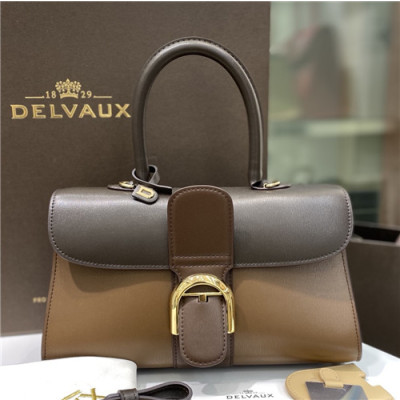 [델보]Delvaux 2021 Brillant Tote Shoulder Bag,28cm - 델보 2021 브리앙 토트 숄더백,28cm,DVB0380.브라운