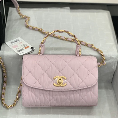 [샤넬]Chanel 2021 Coco Handle Tote Shoulder Bag,19.5cm - 샤넬 2021 코코 핸들 토트 숄더백,19.5cm,CHAB1635,핑크