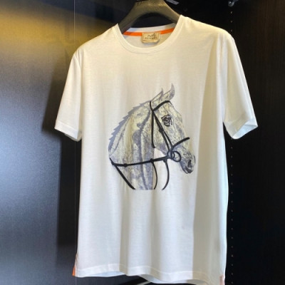 [에르메스]Hermes 2021 Mens Crew-neck Short Sleeved Tshirts - 에르메스 2021 남성 크루넥 반팔티 Her0624x.Size(m - 3xl).화이트