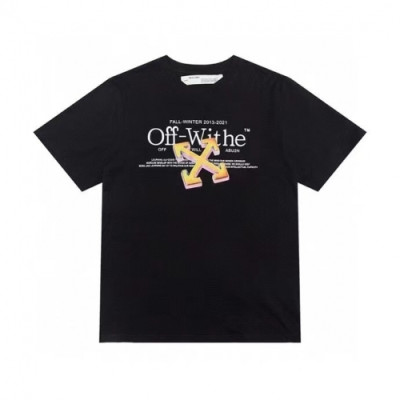 [오프화이트]Off-white 2021 Mm/Wm Printing Logo Crew - neck Cotton Short Sleeved Tshirts - 오프화이트 2021 남/녀 프린팅 로고 코튼 반팔티 Off0701x.Size(s - xl).블랙