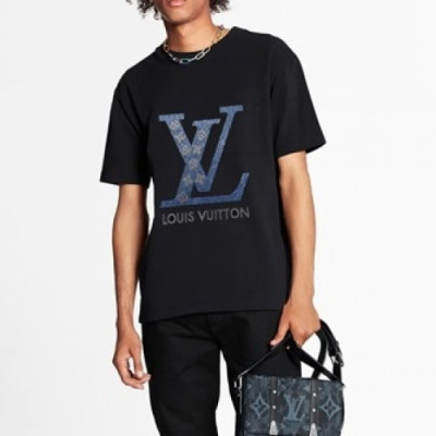 [매장판]Louis vuitton 2021 Mm/Wm Logo Short Sleeved Tshirts - 루이비통 2021 남/녀 로고 반팔티 Lou02759x.Size(xs - l).블랙