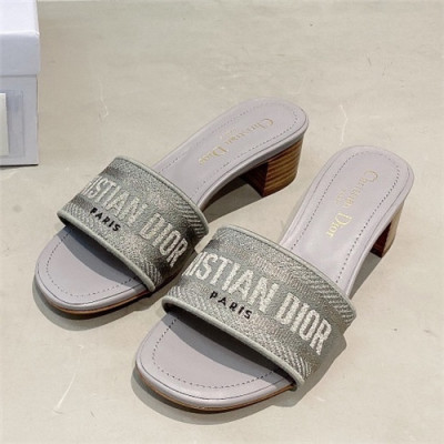 [세련되고 이뻐]Dior 2021 Women's Embroidery Slipper,DIOS0356 - 디올 2021 여성용 임브로이더리 슬리퍼,Size(225-250),그레이