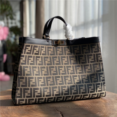 [수납력 최고]Fendi 2021 Peekaboo X-Tote Bag/Shopper Bag,40cm,FENB0671 - 펜디 2021 피카부 엑스 토트백/쇼퍼백,40cm,블랙