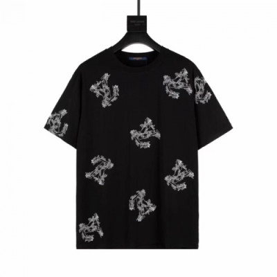 Louis vuitton  Mm/Wm Logo Short Sleeved Tshirts black - 루이비통 2021 남/녀 로고 반팔티 Lou02790x Size(xs - l) 블랙