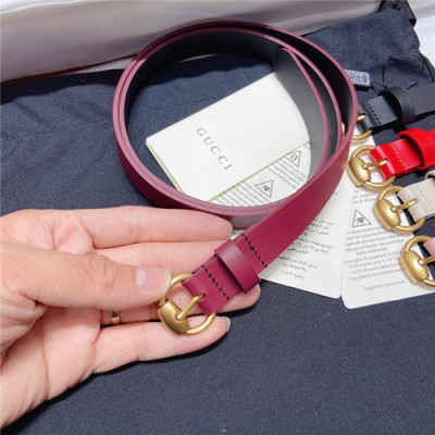 Gucci  2021 Women's Leather Belt,2.0cm,GUBT0150 - 구찌 2021 여성용 레더 벨트,2.0cm,레드