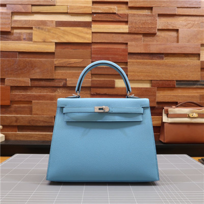 [에르메스]Hermes 2021 Kelly Epsom Tote Bag/Shoulder Bag,25cm,HERB0869 - 에르메스 2021 켈리 앱송 토트백/숄더백,25cm,스카이블루