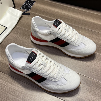 [매장판]Gucci 2021 Men's Leather Sneakers,GUCS1436 - 구찌 2021 남성용 레더 스니커즈,Size(240-270),화이트