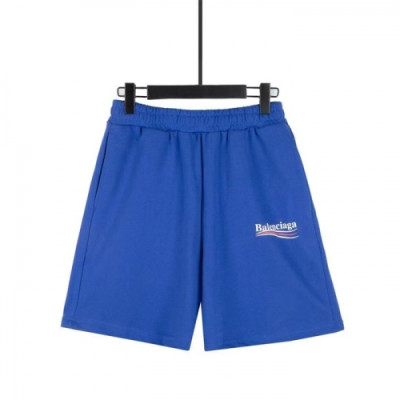 [트렌디]Balenciaga  Mens Logo Training Half Pants Blue - 발렌시아가 2021 남성 로고 트레이닝 반바지 Bal01019x Size(s - xl) 블루