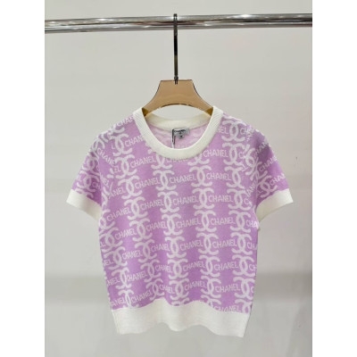 Chanel Mm/Wm Logo Cotton Short Sleeved Tshirts Pink - 샤넬  남/녀 로고 코튼 반팔티 Cnl0680x Size(s - l) 핑크