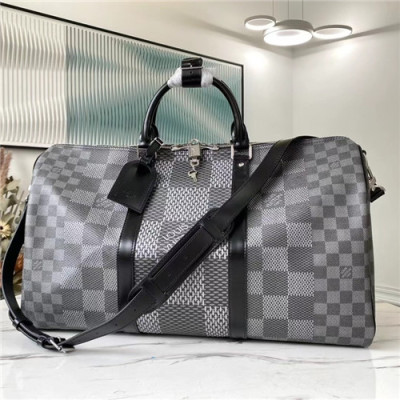 [수납력 짱]Louis Vuitton 2021 Men's Keepall Bandouliere Tote Bag/Cross Bag,50cm,M50016,LOUB2331 - 루이비통 2021 남성용 키폴 반둘리에 토트백/크로스백,50cm,그레이