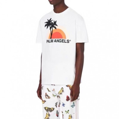 Palm Angels  Mm/Wm Logo Cotton Short Sleeved Tshirts White - 팜 엔젤스 2021 남/녀 로고 코튼 반팔티셔츠 Pam0302x Size(s - xl) 화이트