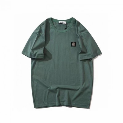 [주문폭주]Stone Island  Mens Crew-neck Cotton Short Sleeved Tshirts Green - 스톤아일랜드 2021 남성 크루넥 코튼 반팔티 Sto0331x Size(m - 2xl) 그린