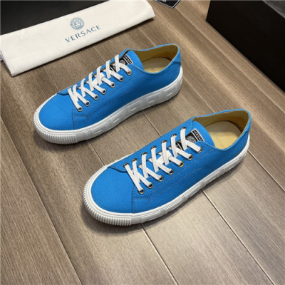 Versace 2021 Men's Canvas Sneakers,VERS0564 - 베르사체 2021 남성용 캔버스 스니커즈,Size(240-270),블루