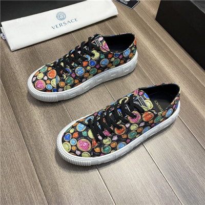 Versace 2021 Men's Canvas Sneakers,VERS0568 - 베르사체 2021 남성용 캔버스 스니커즈,Size(240-270),블랙