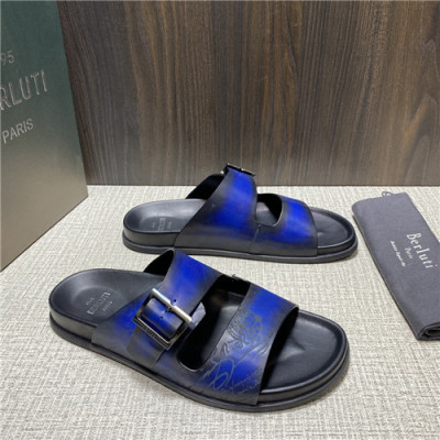 Berluti 2021 Men's Leather Mule,BERTS0241 - 벨루티 2021 남성용 레더 뮬,Size(240-270),블루