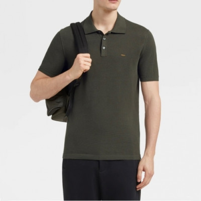 Ermenegildo Zegna  Mens Business Short Sleeved Polo Tshirts Khaki - 에르메네질도 2021 제냐 남성 비지니스 반팔티 Zeg0293x Size(m - 2xl) 카키