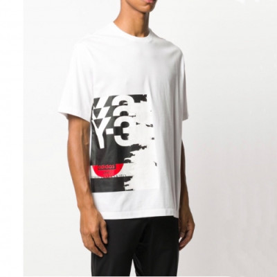 Y-3  Mens Logo Basic Cotton Short Sleeved Tshirts White - 요지야마모토 2021 남성 로고 베이직 코튼 반팔티 Y3/0138x Size(s - xl) 화이트