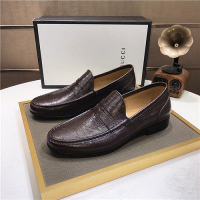 Gucci 2021 Men's Leather Loafer,GUCS1468 - 구찌 2021 남성용 레더 로퍼,Size(240-270),브라운