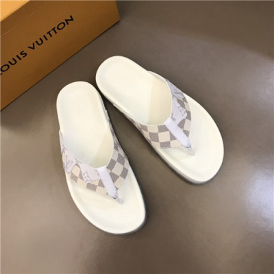 Louis Vuitton 2021 Men's Leather Slipper,LOUS2026 - 루이비통 2021 남성용 레더 슬리퍼,Size(240-270),화이트